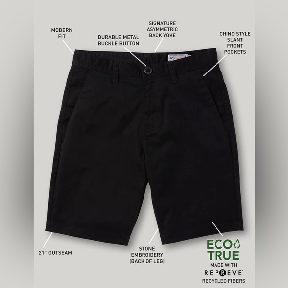 Men’s Volcom Frickin Chino Shorts - Picture 2 of 7